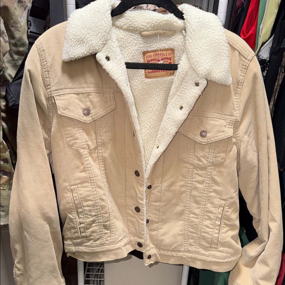 Levi's Cream Sherpa Jacket